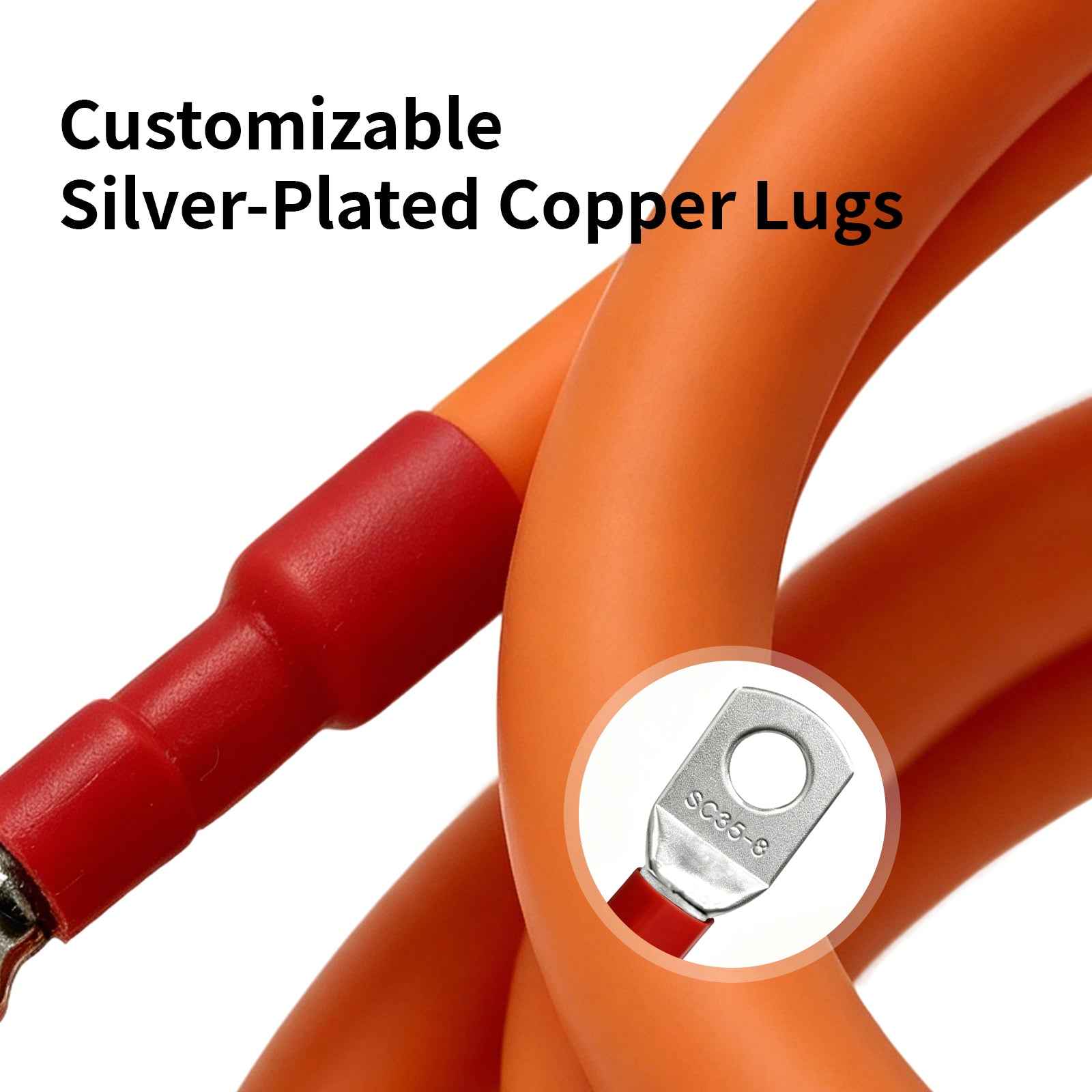 Premium Battery Cable - Reliable Red and Black Options in 30MM, 50MM, and 70MM - Lumstor