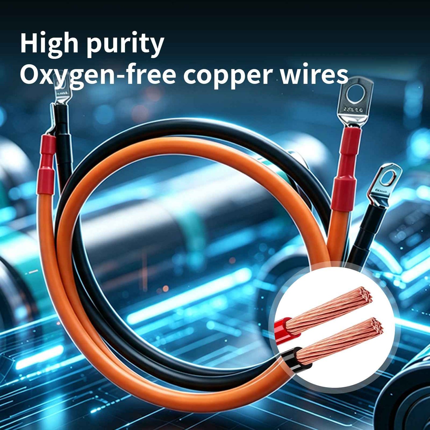 Premium Battery Cable - Reliable Red and Black Options in 30MM, 50MM, and 70MM - Lumstor