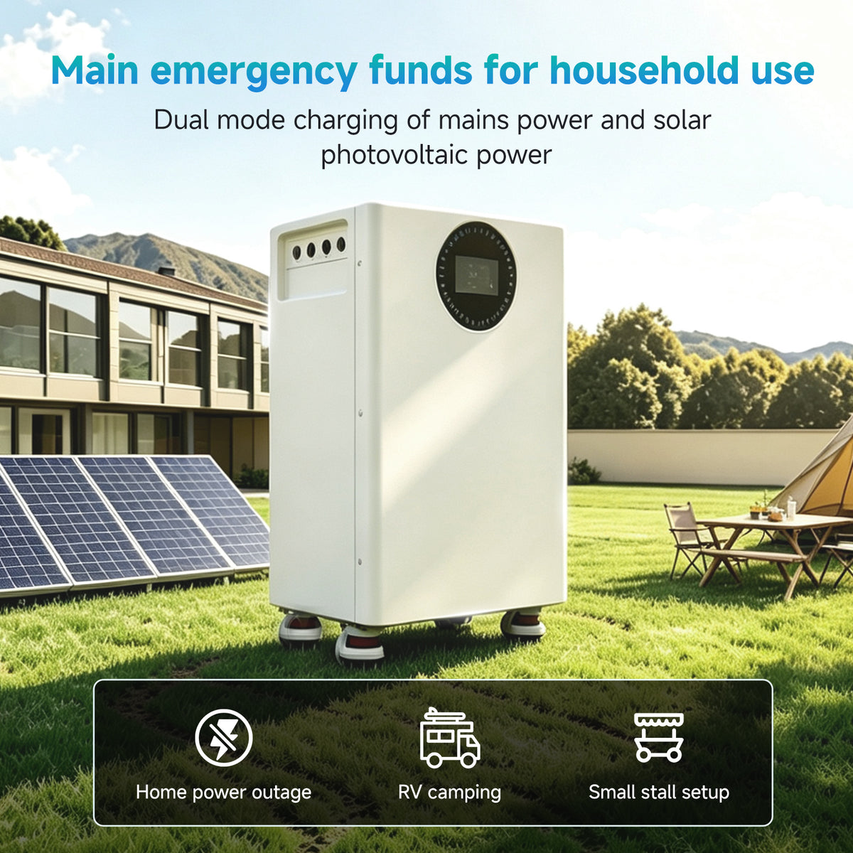 8KWH Solar Energy Storage System | 8KWh Home Energy Storage Wheeled Lithium Iron Phosphate Battery