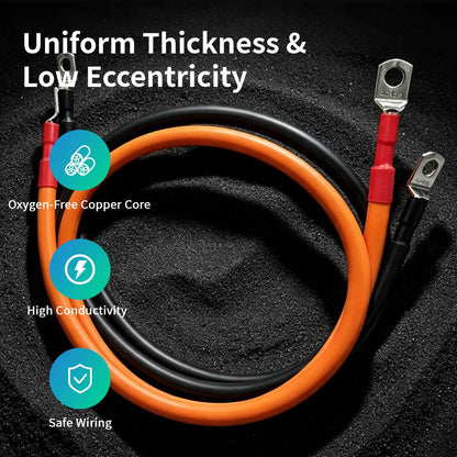 Premium Battery Cable - Reliable Red and Black Options in 30MM, 50MM, and 70MM - Lumstor