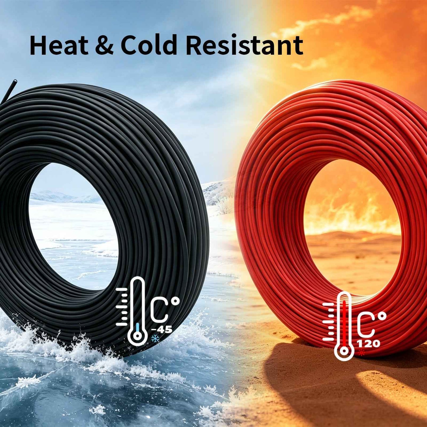 Solar cable  - 1x4mm2 - black/red - Lumstor