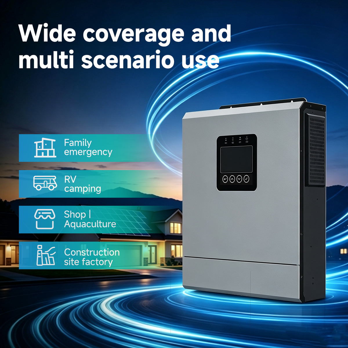 12kWh Integrated Off-Grid Solar Generator System with Dual MPPT & Pure Sine Wave Inverter