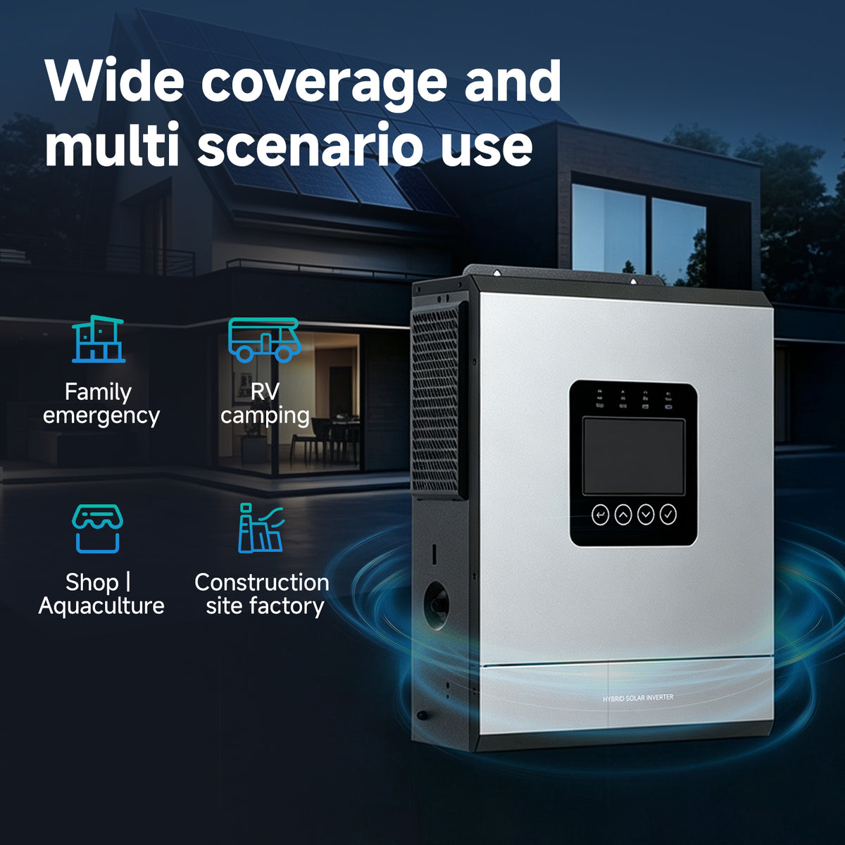 6.5kWh Integrated Off-Grid Solar Generator System with Dual MPPT & Pure Sine Wave Inverter